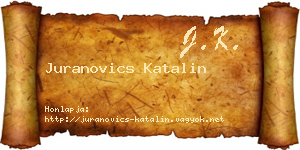 Juranovics Katalin névjegykártya
