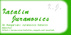 katalin juranovics business card